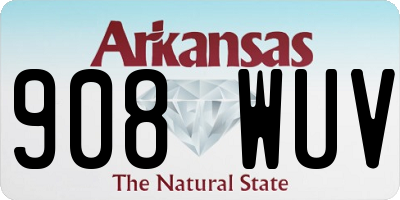 AR license plate 908WUV