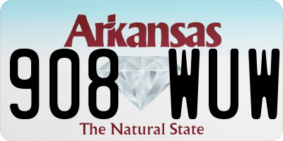 AR license plate 908WUW