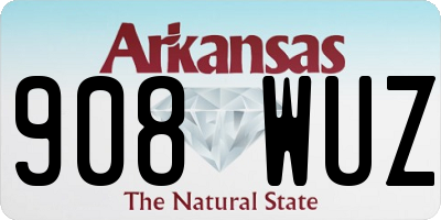 AR license plate 908WUZ