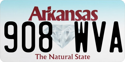 AR license plate 908WVA