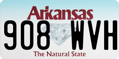 AR license plate 908WVH