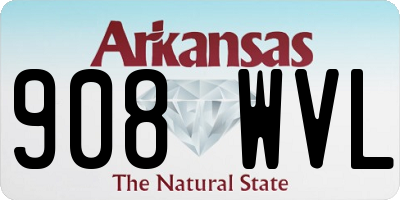 AR license plate 908WVL
