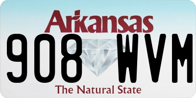 AR license plate 908WVM