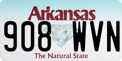 AR license plate 908WVN