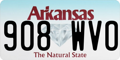 AR license plate 908WVO