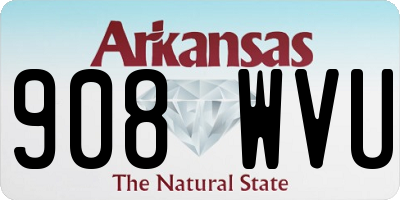 AR license plate 908WVU