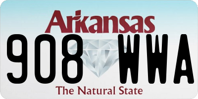 AR license plate 908WWA