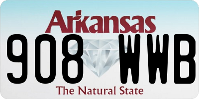 AR license plate 908WWB