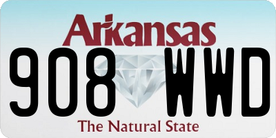 AR license plate 908WWD