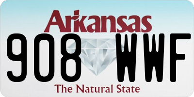 AR license plate 908WWF