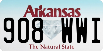 AR license plate 908WWI