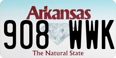 AR license plate 908WWK