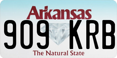 AR license plate 909KRB