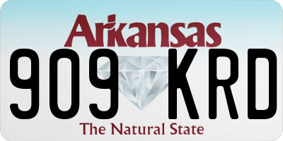 AR license plate 909KRD
