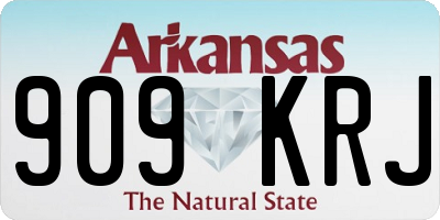 AR license plate 909KRJ