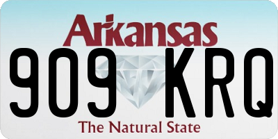 AR license plate 909KRQ