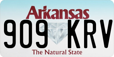 AR license plate 909KRV