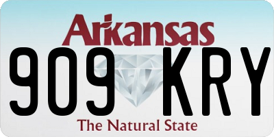 AR license plate 909KRY