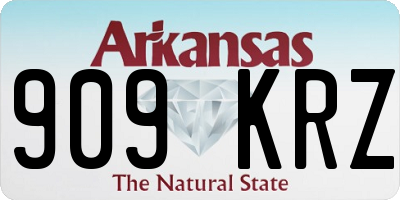 AR license plate 909KRZ