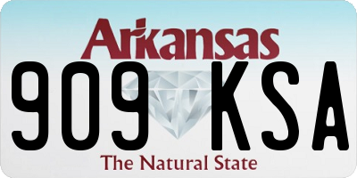 AR license plate 909KSA