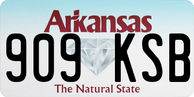 AR license plate 909KSB