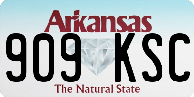 AR license plate 909KSC