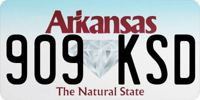 AR license plate 909KSD