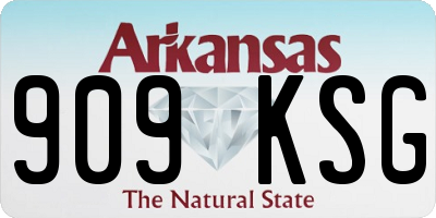 AR license plate 909KSG