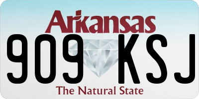 AR license plate 909KSJ