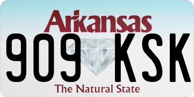 AR license plate 909KSK