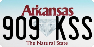 AR license plate 909KSS