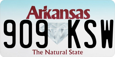 AR license plate 909KSW