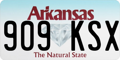 AR license plate 909KSX