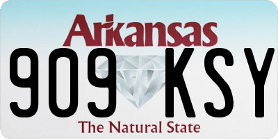 AR license plate 909KSY