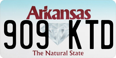 AR license plate 909KTD