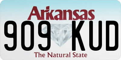 AR license plate 909KUD