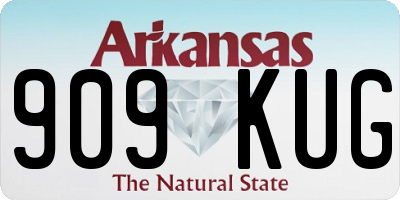 AR license plate 909KUG