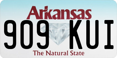 AR license plate 909KUI
