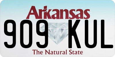 AR license plate 909KUL