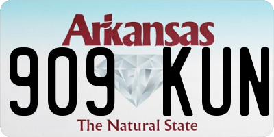AR license plate 909KUN