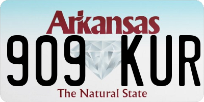 AR license plate 909KUR