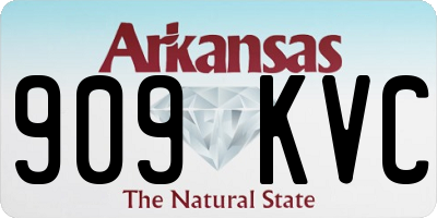 AR license plate 909KVC