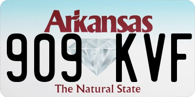 AR license plate 909KVF