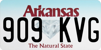 AR license plate 909KVG