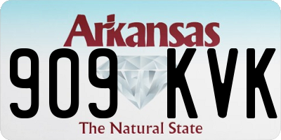 AR license plate 909KVK