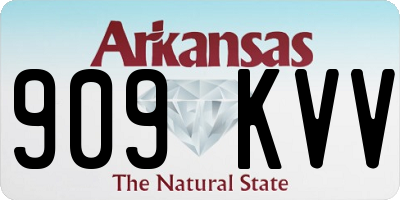 AR license plate 909KVV