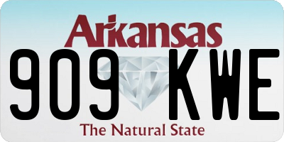 AR license plate 909KWE