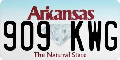 AR license plate 909KWG