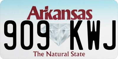 AR license plate 909KWJ