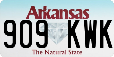 AR license plate 909KWK
